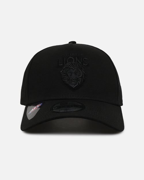 New Era Brisbane Lions 'Triple Black' 9FORTY A-Frame Snapback Black