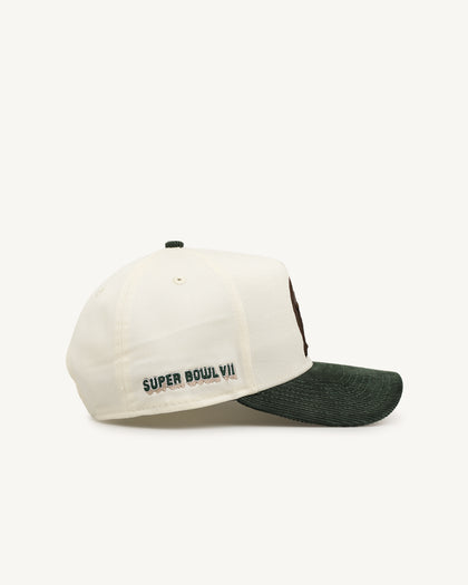 New Era Miami Dolphins 'Chrome White Green' Corduroy Visor 9FORTY A-Frame Snapback Chrome