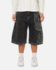Ed Hardy Women's Distressed Logo Jorts Black