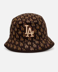 New Era Los Angeles Dodgers 'Monogram' Bucket Hat Brown
