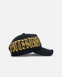 New Era Pittsburgh Pirates 'Goth Script' 9FORTY A-Frame Snapback Black/Gold