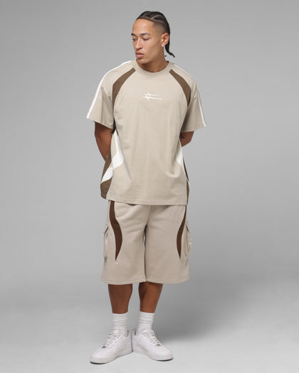 Loiter Hybrid Tek T-Shirt Stone