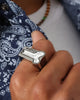 Loiter Breaking Bones Ring Silver/Black