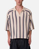 MNML Wide Striped Polo Shirt White/Navy