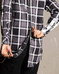 Saint Morta Patriot Long Sleeve Flannel Shirt Black/Grey