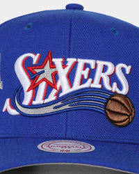 Mitchell & Ness Philadelphia 76ers 'Highway' Pro Crown Snapback Light Blue