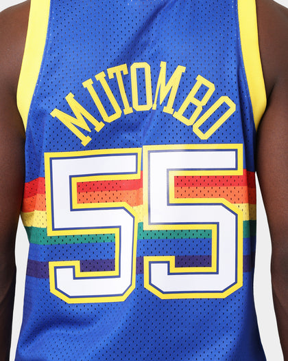 Mitchell & Ness Denver Nuggets Dikembe Mutombo #55 RD '91-'92 Swingman Jersey Royal