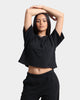 Champion Women's Vintage Dye Crop T-Shirt Black