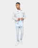 Carré Script Sherpa Fleece Jacket Grey Marle