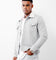 Carré Script Sherpa Fleece Jacket Grey Marle