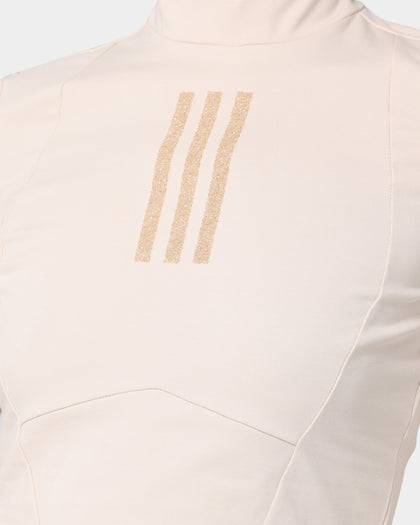 Adidas Women's Swarovski Long Sleeve T-Shirt Halo Ivory