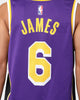 Jordan Los Angeles Lakers LeBron James #6 Statement Jersey Field Purple