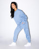 EN ES Women's All Mighty Crew Neck Cornflower Blue