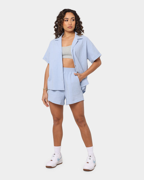 EN ES Women's Super Fine Shirt Cornflower Blue