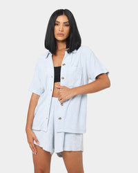 Stussy Women's Orlando Terry Shirt Ice Blue