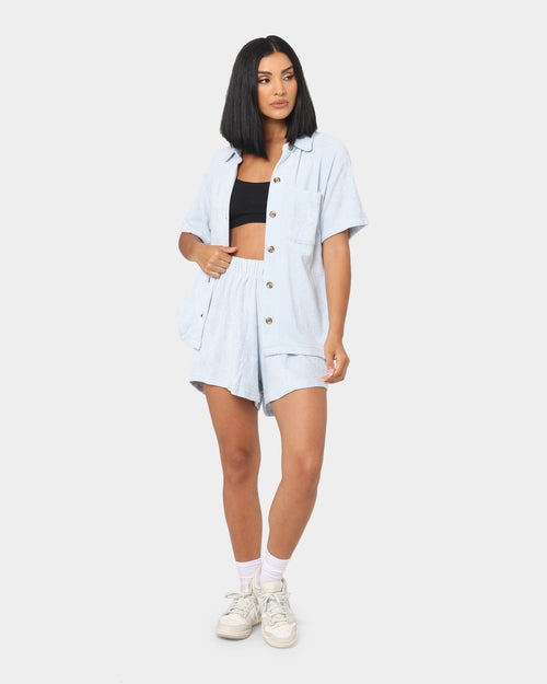 Stussy Women's Orlando Terry Shirt Ice Blue