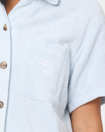 Stussy Women's Orlando Terry Shirt Ice Blue