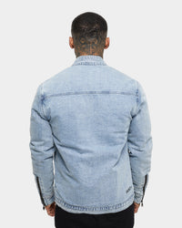 Saint Morta Cremallera Denim Jacket Bleach Blue