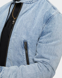 Saint Morta Cremallera Denim Jacket Bleach Blue