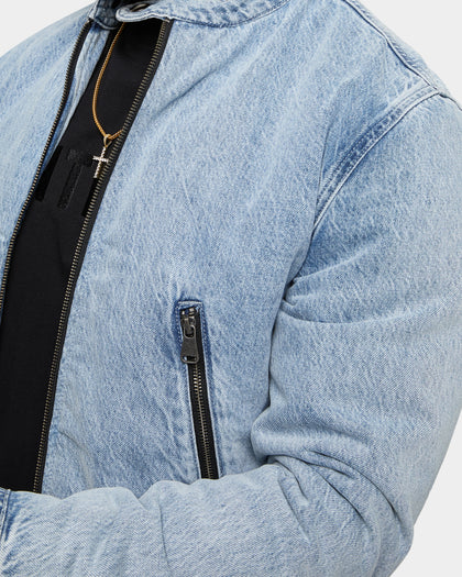 Saint Morta Cremallera Denim Jacket Bleach Blue