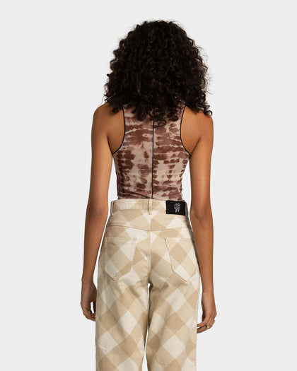 EN ES Women's Arora Tank Brown Tie Dye