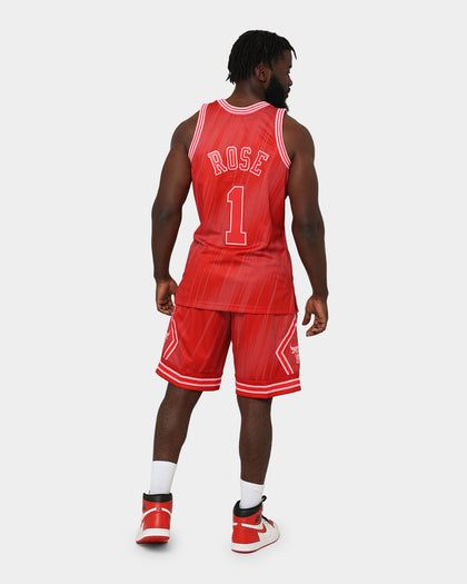 Mitchell & Ness Chicago Bulls Derrick Rose #1 '08-'09 'Triple Red' Swingman Jersey Red