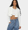 EN ES Women's Luna Cropped Blazer Pin Stripe White
