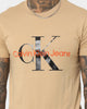 Calvin Klein Monogram Short Sleeve T-Shirt Tawny Sand/Black