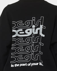 X-Girl Women's Jelly Logo Crewneck Black