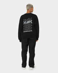X-Girl Women's Jelly Logo Crewneck Black
