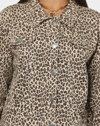 XXIII Labonita Denim Jacket Leopard