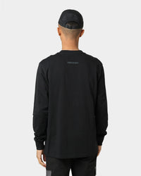 Pyra Stacked Logo Long Sleeve T-Shirt Black/White