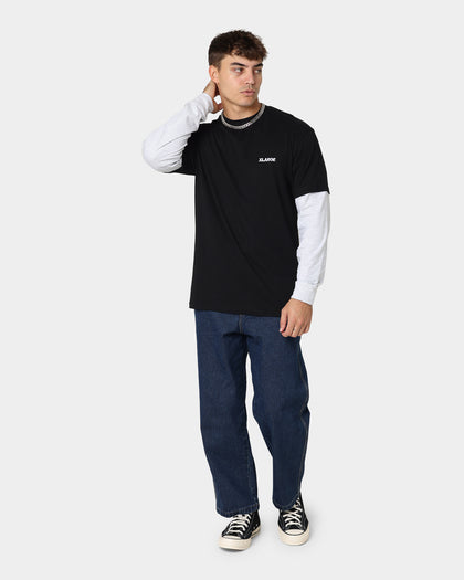 XLARGE 91 Double Long Sleeve T-Shirt Black/Snow Marle
