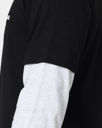 XLARGE 91 Double Long Sleeve T-Shirt Black/Snow Marle
