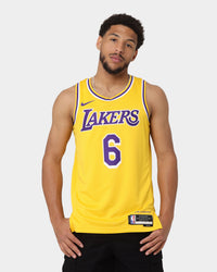 Nike LeBron James Los Angeles Lakers #6 Icon Edition 2022/23 Nike Dri-FIT NBA Swingman Jersey Amarillo