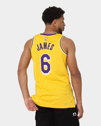 Nike LeBron James Los Angeles Lakers #6 Icon Edition 2022/23 Nike Dri-FIT NBA Swingman Jersey Amarillo