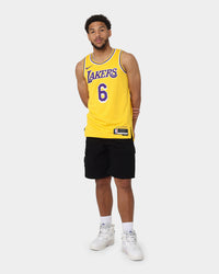 Nike LeBron James Los Angeles Lakers #6 Icon Edition 2022/23 Nike Dri-FIT NBA Swingman Jersey Amarillo
