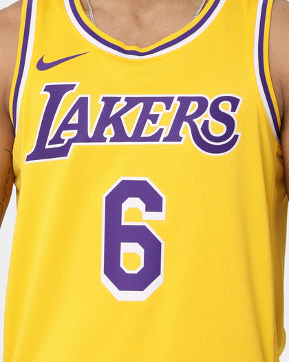 Nike LeBron James Los Angeles Lakers #6 Icon Edition 2022/23 Nike Dri-FIT NBA Swingman Jersey Amarillo