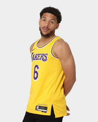 Nike LeBron James Los Angeles Lakers #6 Icon Edition 2022/23 Nike Dri-FIT NBA Swingman Jersey Amarillo