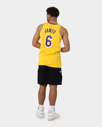 Nike LeBron James Los Angeles Lakers #6 Icon Edition 2022/23 Nike Dri-FIT NBA Swingman Jersey Amarillo