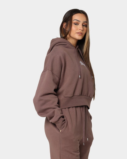 Stussy Women's Stock Hoodie Brown