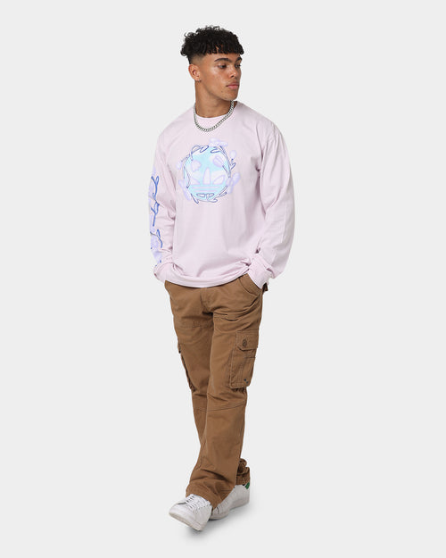 Adidas Trefoil Floral Long Sleeve T-Shirt Almost Pink/Multi-Coloured