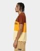Grand Scheme Colour Block T-Shirt Brown/Yellow