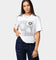 Majestic Athletic Women's Las Vegas Raiders Paisley Panel Print T-Shirt Optic White