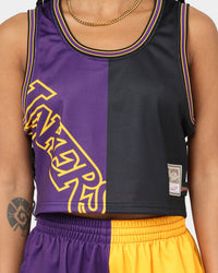 Mitchell & Ness Women's Los Angeles Lakers Big Face 5.0 Crop Tank Top Purple