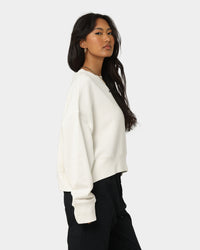 Nike Women's Nike Sportswear Style Fleece Over-Oversized Crewneck Sail/Black