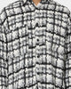 MNML Raw Edge Flannel Shirt Grey/White
