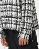MNML Raw Edge Flannel Shirt Grey/White