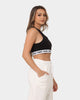 Tommy Jeans Women's Super Crop V Logo Waistband Top Black