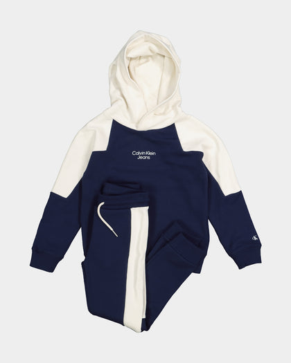 Calvin Klein Kids' Colour Block Stack Logo Set Peacoat